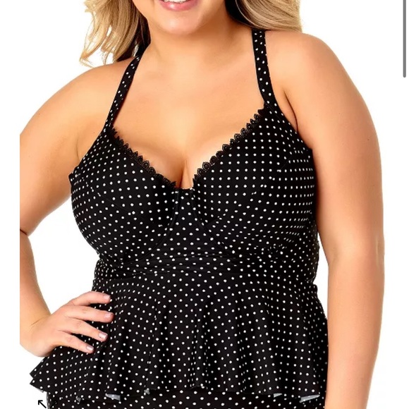 California Waves Other - California Waves Plus Size Underwire Tankini Top, Polka dot. Size 20/22